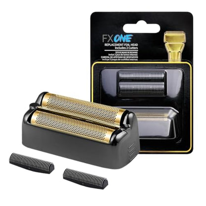 FXONE Shaver Replacement Foil and Cutter Compatible with BaBylissPRO FXONE Double Foil Stick Shaver,FX79RF2G Hypoallergenic Extra-close Shaver Replacement Head (Black/1 Pack)