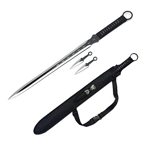 Snake Eye Full Tang Tactical Blade Katana/Ninja Sword/Machete/Throwing Knife, 27-Inch. - color: BK-D