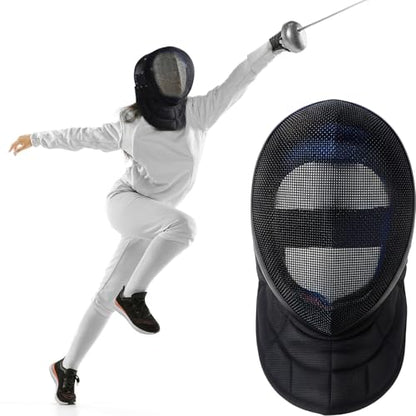 Fencing Coach Mask Mental Fencing Protective Gear Comfortable Safe Helmet for Training Sword Sparring Coaches, Black - size: Size L 26-28 Inch / 66-71 Cm