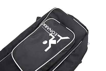 LEONARK Fencing Draw-bar Wheel Bag for Epee Saber and Foil - Hema Sword Bag Trolley Case for Fencing Suit and Mask - color: Black A