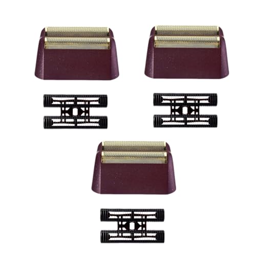 Shave Replacement Heads Compatible with Wahl 7031-100/7043-100 Foil&Cutter - color: Shaver Red (3 Pack)