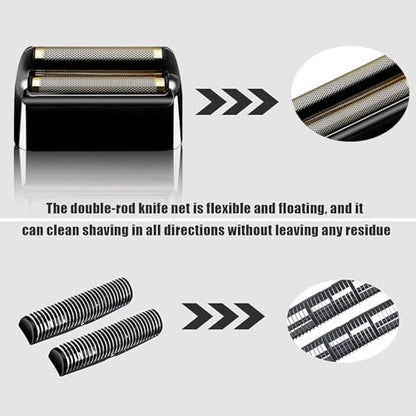 Shaver Replacement Foil & Cutters compatible with BaBylissPRO Double FXFS2(3PC Black) - color: 3PC Black