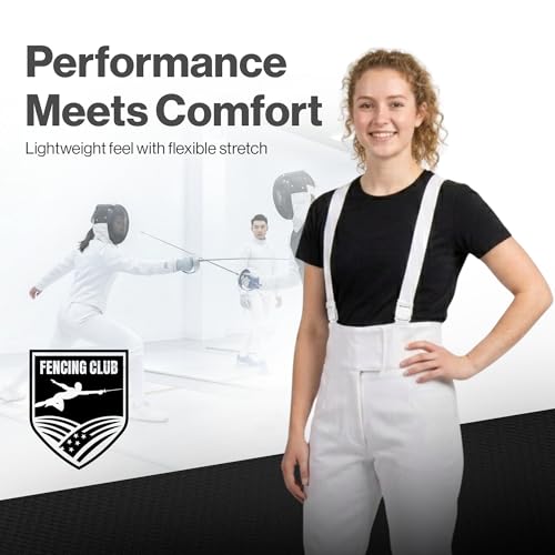 Womens Fencing Pants 350N, Novus Breathable Lightweight Stretch Knickers for Foil Epee & Saber Competition Ready - size: 38 Regular