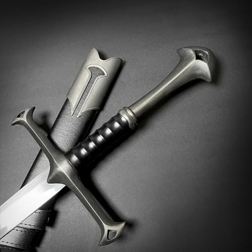 Medieval Crusader Sword with Scabbard. Dull Edge for Collection, Gifts and Cosplay (King)