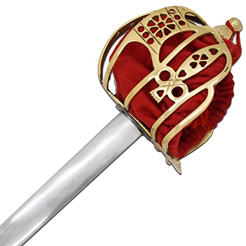 Medieval Warrior Brass Basket Hilted Scottish 16th Century Broadsword
