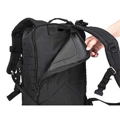 REEBOW GEAR 38L Tactical Backpack for Men 3 Day Military Bug Out Bag Black - color: Black