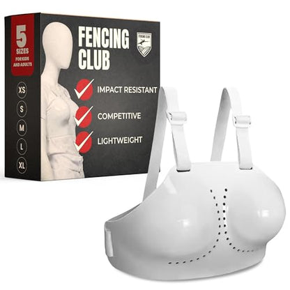 Fencing Chest Protector, Sports Chest Guard for Foil Epee Saber, Youth Child Adult, Men or Women Plastic Plastron - size: X-Small, style: Women