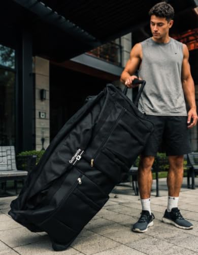 Gothamite 46-inch Rolling Duffle Bag with Wheels, XL Duffle Bag With Rollers, Heavy Duty Oversized Storage Bag - size: 46"