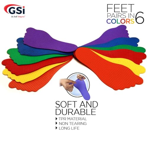 GSi Non-Slip Floor Spot Markers for Sports, Therapy & Classroom - size: 2.⁠ ⁠Feet