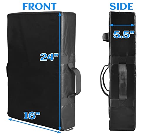 Taekwondo Kick Pad Martial Arts Training Equipment - Durable PVC Leather with High-Strength Sponge for Karate, Muay Thai, Kickboxing & MMA - size: 16"x24"x5.5"