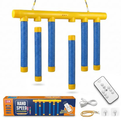 Reflex Drop Sticks Game with 3 Speeds Remote - color: Blue