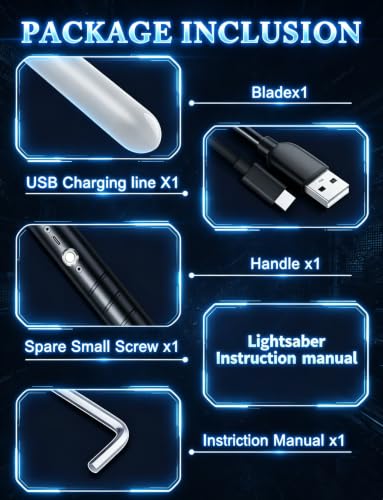 jvmusaber Lightsaber, 4 Sound Fonts, 20 RGB Colors FX Metal Hilt - color: 20 Colors 40in 1pc Black