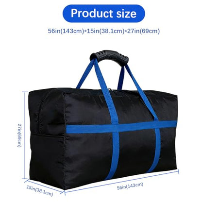 56 Inch Travel Duffel Bag, Heavy Duty 600D Foldable Large Capacity - size: 56"(L)*15"(W)*27"(H)