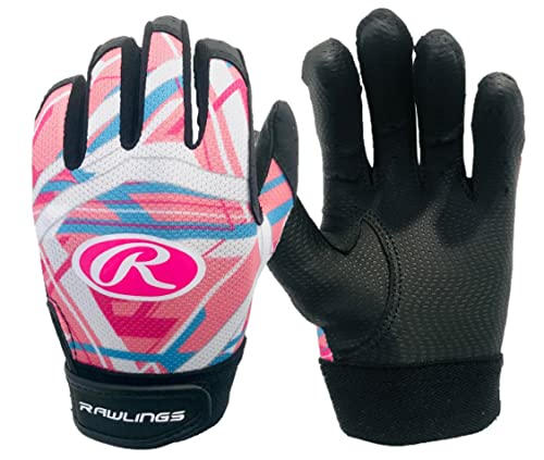 Rawlings | Remix | T-Ball/Coach Pitch Batting Gloves | Boys & Girls Size Youth XS | Multiple Colors - color: Pink