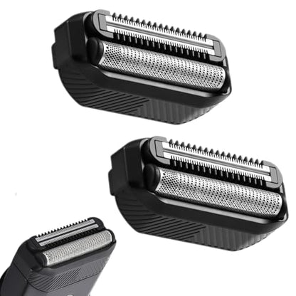 Replacement Foil Blade Compatible with MANSCAPED The Handyman，Foil Blades for Portable Men’s Travel Facial Hair Groomer(2Pack） - color: BLACK/2 Pcs