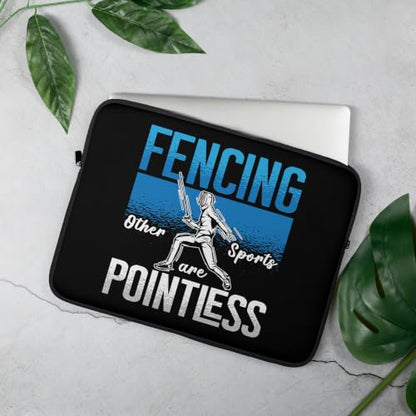 Fencing Other Sports are Sword Sport Fencing Passion Fencing Graphic Laptop Sleeve - size: 15 Inches