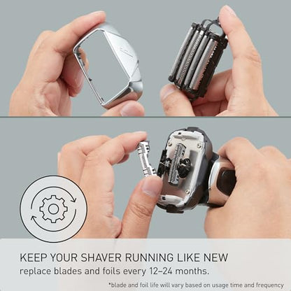 Panasonic Shaver Replacement Outer Foil and Inner Blade Set WES9032P, Compatible with ARC5 5-Blade Shavers ES-LV97-K, ES LV67-K, ES-LV95-S, ES LV65-S (Pack of 2) - size: 5 Count (Pack of 2)