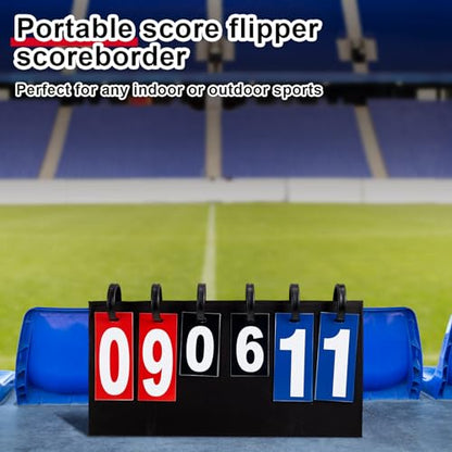 Yeaqee 1 Pcs Flip Score Keeper with Bag, Sports