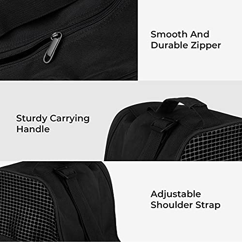 Roller Skate Bag with Adjustable Shoulder Strap for Kids and Adults to Hold Inline Skates and Knee Pads - color: Black