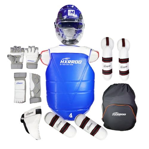 Upgraded Taekwondo Sparring Gear Set, Training Equipment, Light Weighted and Soft, for Taekwondo Karate Trainer Youth Adult - color: blue, size: 2#