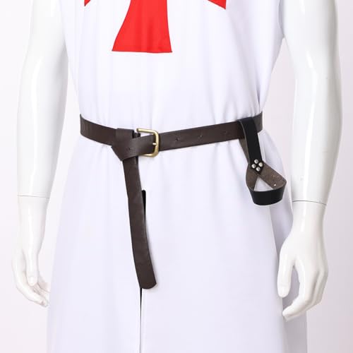 BLESSUME Medieval Knight Belt with Sword Frog Holster Rapier Scabbard Holder 1pc - color: Black 8