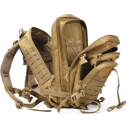 Military Tactical Assault Pack Backpack Army Molle Bug Out Bag Backpacks Small Rucksack for Outdoor Hiking Camping Trekking Hunting Brown - color: Brown-tan