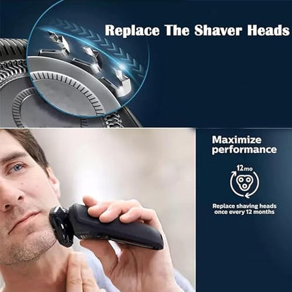 SH70/71 Replacement Heads Blades Compatible with Noreclo Series 7000 Shavers, Series 7000 Replacement Blades SH71/52 Heads Compatible with Electric Razors 7500 7530 S7370 S7371, 6-Pack