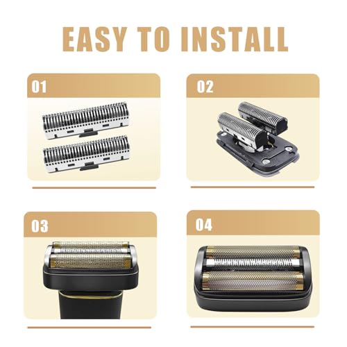 Replacement Foil & Cutter for Andis reSURGE Shaver 17300,Black - color: Black/2Pack