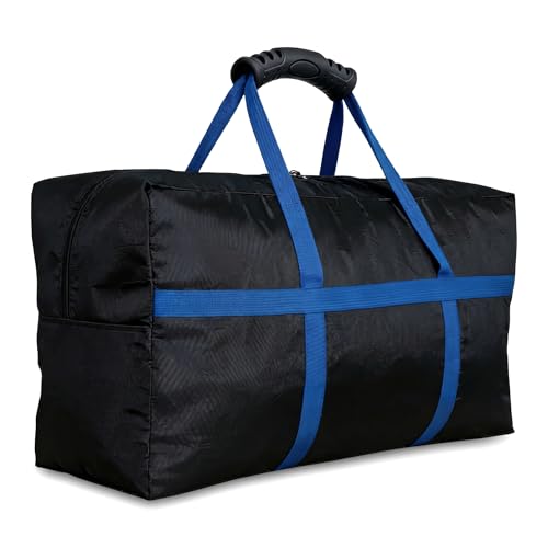 56 Inch Travel Duffel Bag, Heavy Duty 600D Foldable Large Capacity - size: 56"(L)*15"(W)*27"(H)