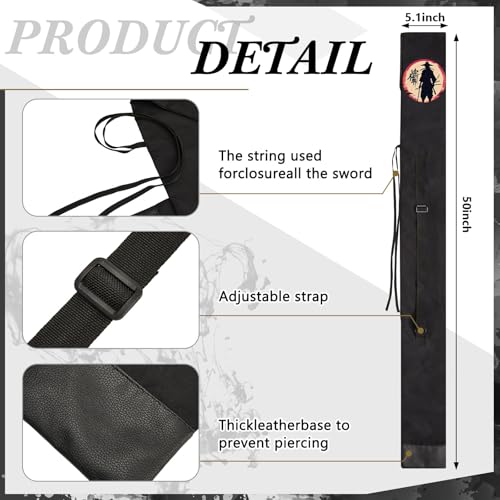 Patelai 1 Pcs Sword Carrying Bag Katana Yuta Sword Bag,50 Inch, Classic - style: Ninja