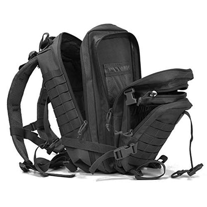 REEBOW GEAR 38L Tactical Backpack for Men 3 Day Military Bug Out Bag Black - color: Black