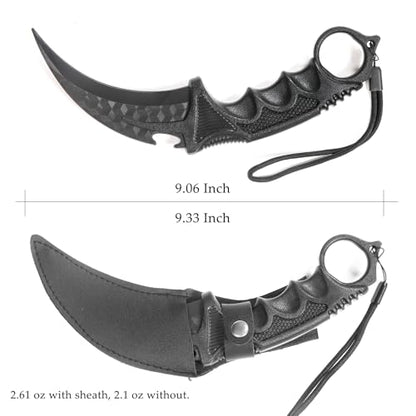 Tactical Karambit Training Knives Set (2-Pack) – Polypropylene Safety Design, Durable with Sheaths for Martial Arts & Self-Defense Drills