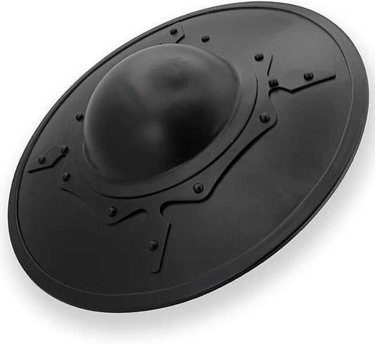 Armory Replicas™ - Battle-Ready Medieval Buckler Shield - 16-Gauge Steel Construction - Functional & Stylish - color: Black, style: Design 3
