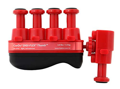 CanDo 10-3762 Digi-Flex Thumb, Light, Red - color: Red: Light