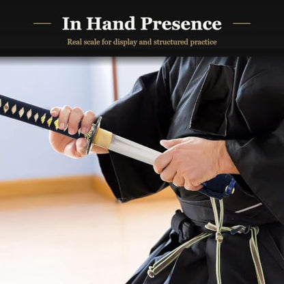 1045 Katana, Hand Forged Full Tang Japanese Sword | Classic Tsuba Series - color: Blue,White