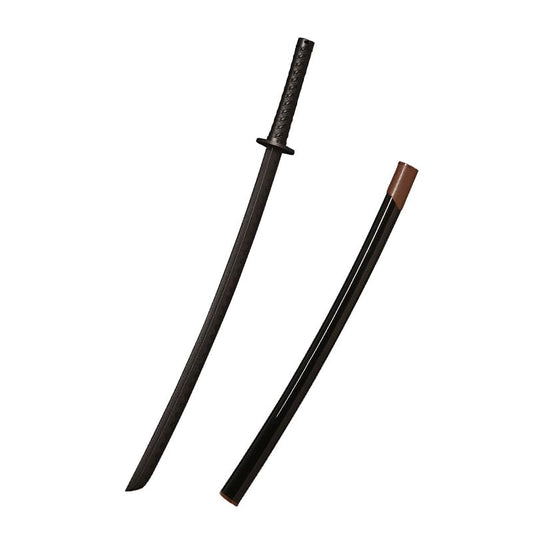 High-Toughness Polypropylene Plastic Sword, Thickened Blade Upgraded Martial Arts Training Sword, Iaido Katana with Sheath, Suitable for Practice, Performance and Training - color: B-Thick 32 in