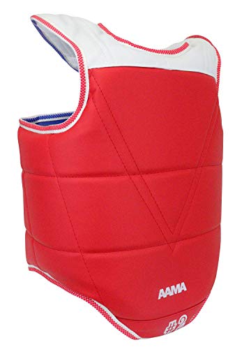 AAMA Solid Reversible Olympic Style Taekwondo Chest Guard Protector - size: 00