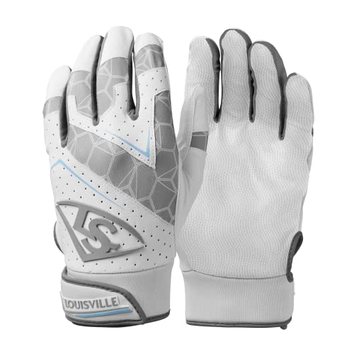 Louisville Slugger Youth Genuine 2.0 Batting Gloves - color: Team White, size: Medium