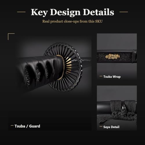 Katana Samurai Sword, 1045 Carbon Steel, Hand Forged, Full Tang - color: Empire Wheel