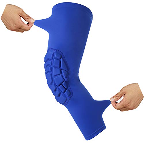 SZKANI Knee Pads Compression Leg Sleeve Knee Sleeve for All Sports Wrestling Protector Gear, 1 Pair of Knee Paded - color: Blue_2 Pack, size: X-Large