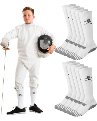 5 Pairs Fencing Socks for Teen Boys Youth Novelty Christmas Fencer Gifts