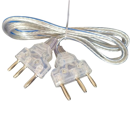 LEONARK Fencing Epee Saber Foil Body Cord Mask Cord Fencing Wire Clamp Clip- Two-Pin Plug/Three-Pin Plug Clear Wire (Set of 2) - size: Epee