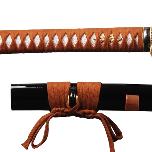4.4 Yard Cotton Ito Tsukamaki Sageo Handle Wrapping Cord Scabbard Rope for Japanese Sword Katana Wakizashi Tanto - color: brown