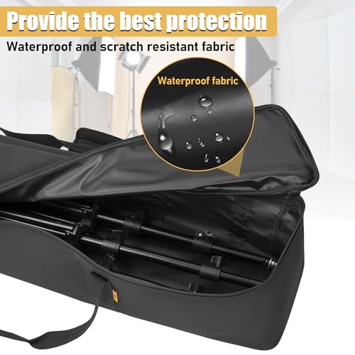 Multifunctional Tripod Bag 32 X 7 X 7 Inches / 81 X 18 X 18 cm Heavy Duty Tripod Carrying Case with Handle for Lights, Speakers, Cameras, Booms, Microphone Stands, Black - size: 32 X 7 X 7 Inch