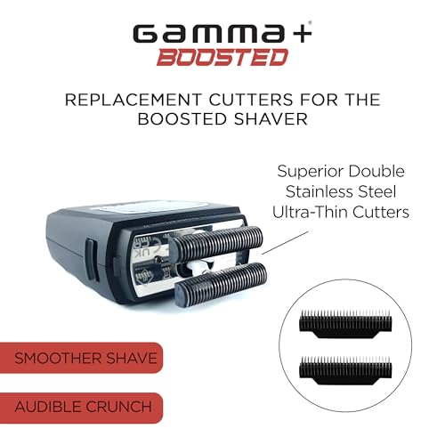 GAMMA+ Replacement Set of 2 Stainless Steel Crunchy Cutters Compatible with Gamma+ Boosted Shaver