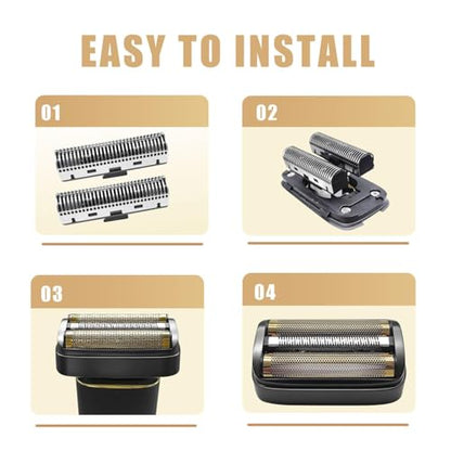 Replacement Foil & Cutter for Andis reSURGE Shaver Model 17300 - color: Black/3Pack
