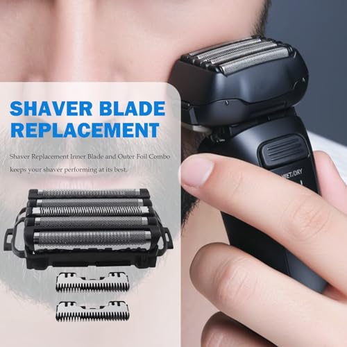 Replacement Inner Blades & Outer Foils Fit for Panasonic Shavers ES-LV97-K, ES-LV67-K, ES-LV95-S, ES-LV65-S & Fit for AR C5 Models