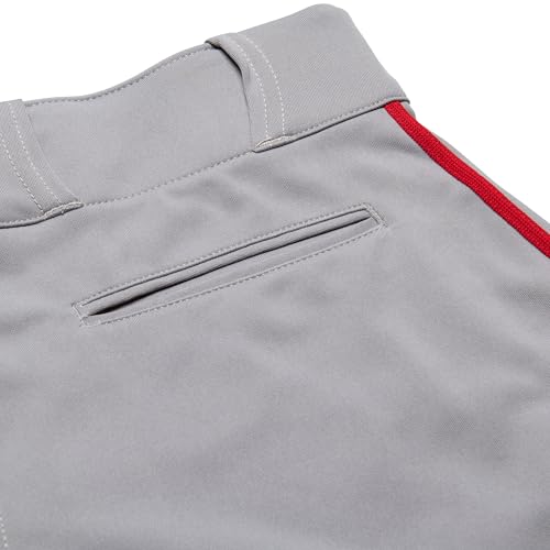 Champro Boys Triple Crown 2.0 Baseball Knickers with Braid - color: Grey, Scarlet, size: Large