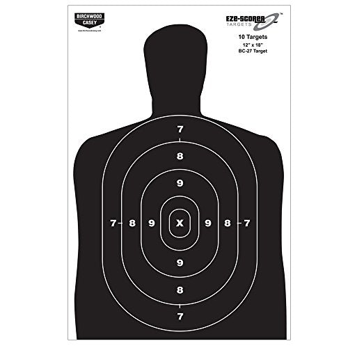 Birchwood Casey EZE-Scorer 12" x 18" Paper Shooting Targets - size: 100 Count, style: Black Paper