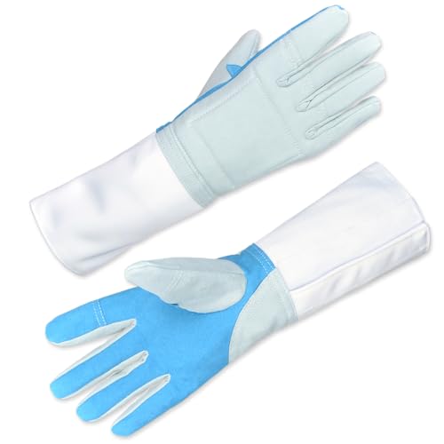 Fencing Glove,Washable Anti-Skid Practice Gloves for Epee Foil and Sabre (Right Hand) - size: 6.5